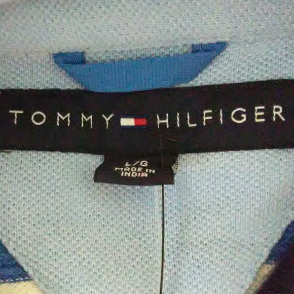 SALE NWT Mens Tommy Hilfiger Striped Polo. L - Picture 5 of 7